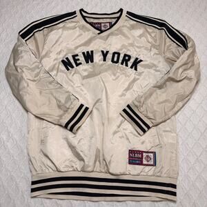 New York NLBM Negro League Baseball Museum XL V Neck long sleeve wind breaker